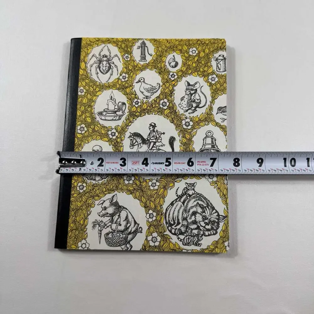 Vintage Yellow Floral Pattern Cover Lined Notebook Journal